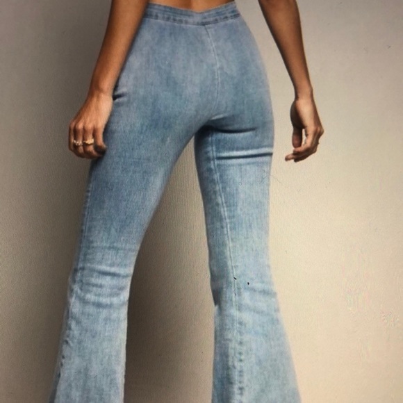 Denim Bell Bottom Jagger Jeans- 1 left (small) - Picture 2 of 2